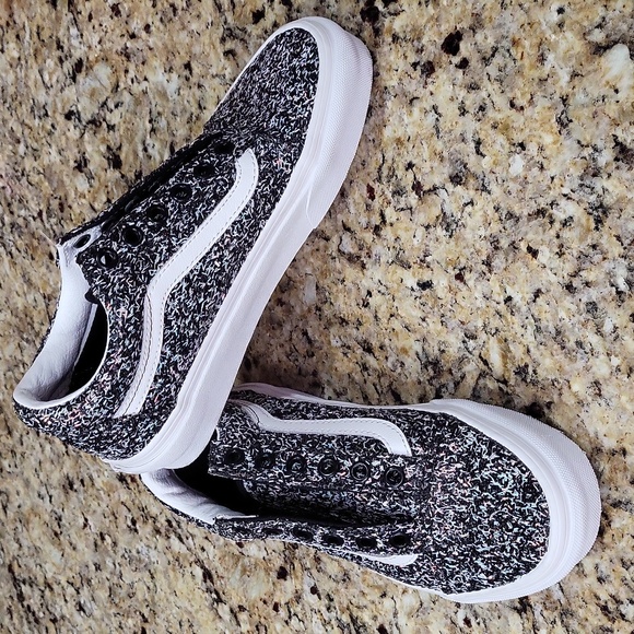 Vans Women's Textured Black and White Sneakers - Picture 1 of 14